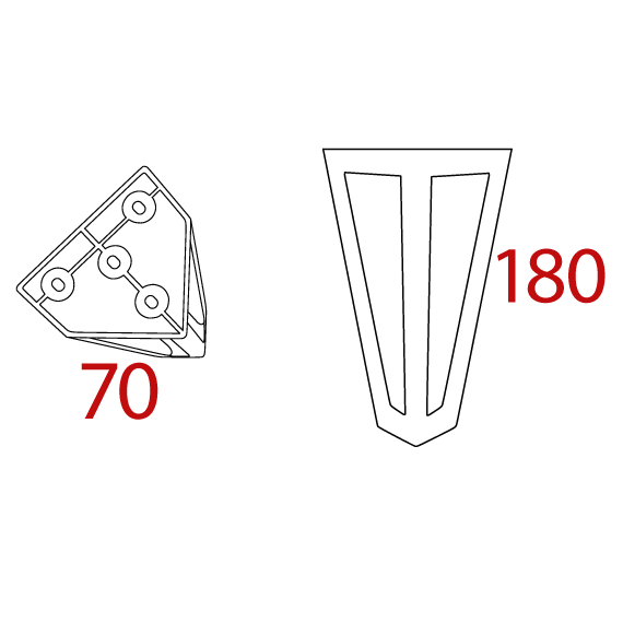 Kastilya Foot 70x70x180 mm
