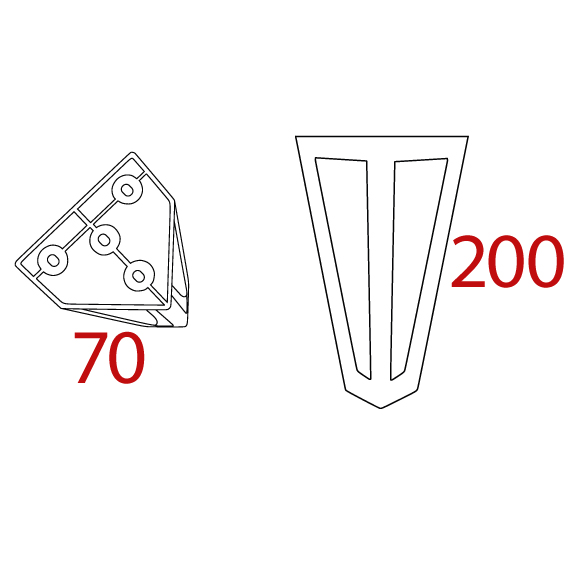 Kastilya Ayak 70x70x200 mm