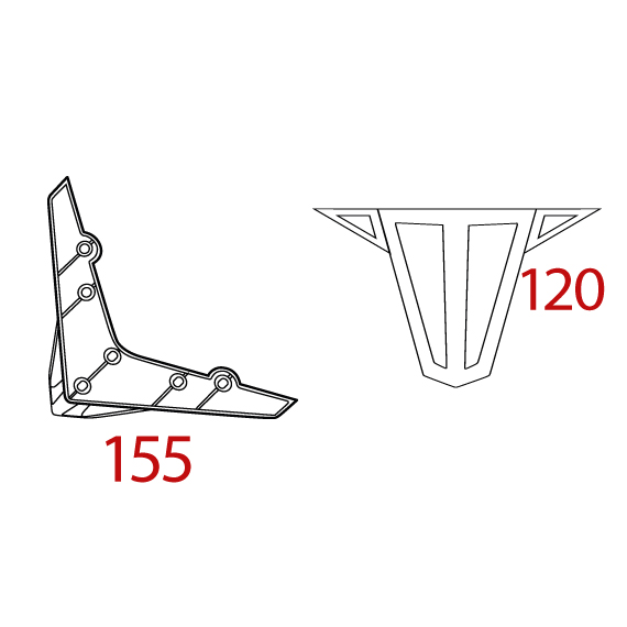 Kastilya Ayak 155x155x120 mm
