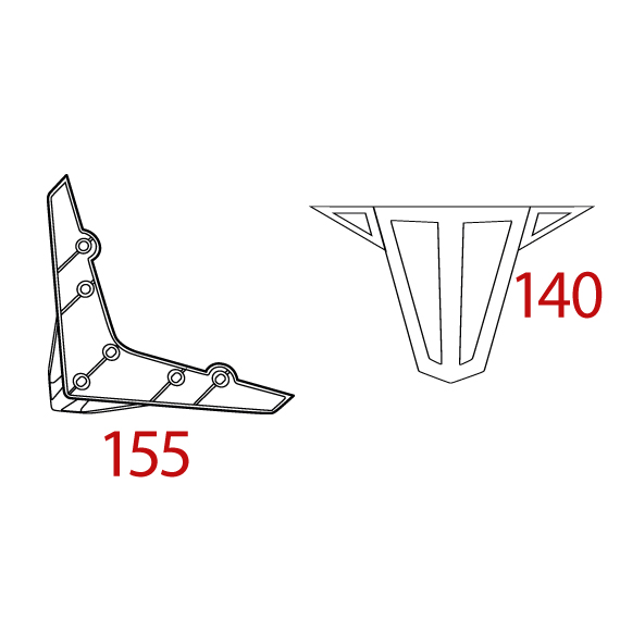 Kastilya Ayak 155x155x140 mm